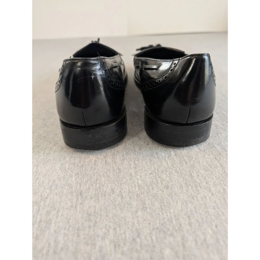 Bostonian Stockbridge Men's Black Leather Tassel Wingtip Loafers 11.5 D